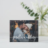 Kleinere bruiloft | Aankondiging van huwelijksupda Briefkaart (Staand voorkant)