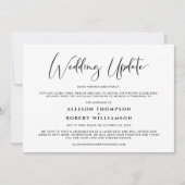 Kleinere bruiloft Bijwerken van plannen Foto Aankondiging (Voorkant)