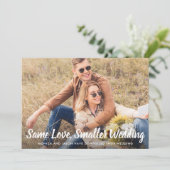 Kleinere Bruiloft Dezelfde Liefde Foto Klassiek Bl Aankondiging (Staand voorkant)