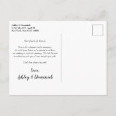 Kleinere bruiloft Eenvoudige aankondiging (Achterkant)