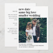 Kleinere Bruiloft Nieuwe Datum Dezelfde Liefde Ger Aankondiging (Voorkant / Achterkant)
