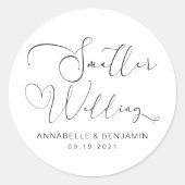 Kleinere bruiloft ronde sticker (Voorkant)