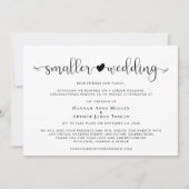 Kleinere bruiloft Verander van plannen Hart Aankondiging (Voorkant)