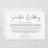 Kleinere bruiloft Verandering van plannen Elegant Aankondiging (Voorkant)