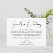 Kleinere bruiloft Verandering van plannen Elegant Aankondiging (Staand voorkant)