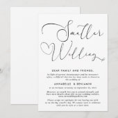 Kleinere Bruiloft | We Gaan Omlaag Aankondiging (Voorkant / Achterkant)