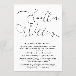 Kleinere Bruiloft | We Gaan Omlaag Aankondiging