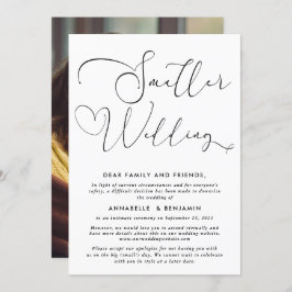 Kleinere bruiloft | Wij gaan omlaag Aankondiging