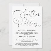 Kleinere bruiloft | Wij maken het kleiner aankondi Kaart (Voorkant)