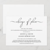 Kleinere bruiloft Wijziging van plannen Trendy sch Aankondiging (Voorkant / Achterkant)