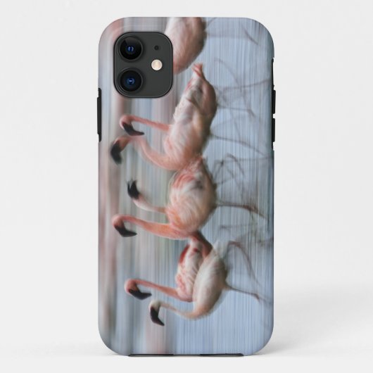 Kleinere flamingo's in beweging, Phoenicopterus Case-Mate iPhone Case (Achterkant)