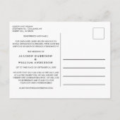 Kleinere Gereduceerde Trouwupdate Elegant Aankondigingskaart (Achterkant)