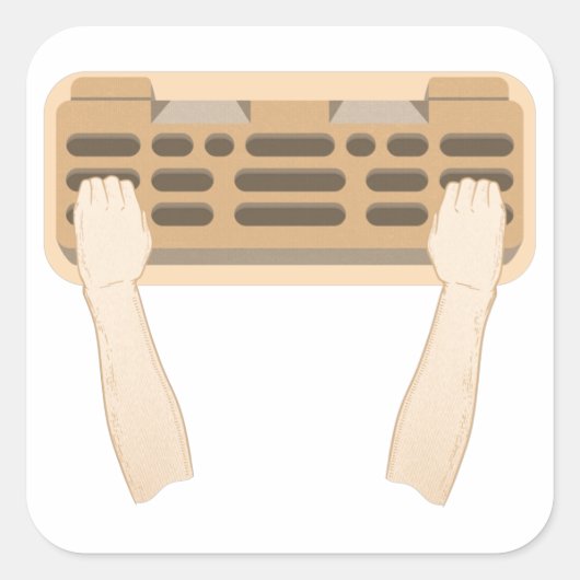 kleinere hangplank vierkante sticker (Voorkant)