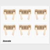 kleinere hangplank vierkante sticker (Vel)
