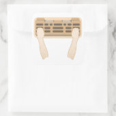 kleinere hangplank vierkante sticker (Tas)