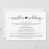 Kleinere Huwelijk Met Minder Gasten Wijziging Van  Aankondiging (Voorkant)