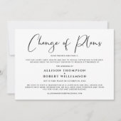 Kleinere Huwelijksplannen Gewijzigd Foto Aankondiging (Voorkant)