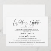 Kleinere huwelijksupdate Wijziging van plannen Ele Aankondiging (Voorkant / Achterkant)