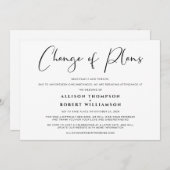 Kleinere, Ingekorte Huwelijksplannen Wijziging van Aankondiging (Voorkant / Achterkant)