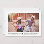 Kleinere Micro Wedding Now Celebration Later Foto (Voorkant)