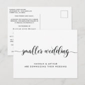 Kleinere neermaatse bruiloft aankondigingskaart (Voorkant / Achterkant)