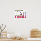 Kleinere pinnen op het treinstel poster (Keuken)