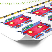 Kleinere pinnen op het treinstel poster (Hoek)
