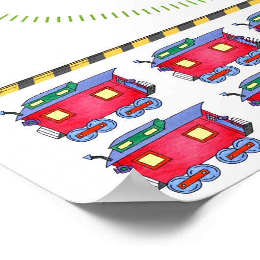 Kleinere pinnen op het treinstel poster (Hoek)