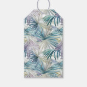 Kleinere Print Pastel Palm Leaf patroon Cadeaulabel (Voorkant)