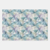 Kleinere Print Pastel Palm Leaf patroon Inpakpapier Vel (Voorkant 2)