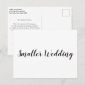 Kleinere Trouw Elegante Eenvoudige Aankondiging (Voorkant / Achterkant)