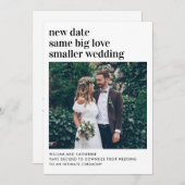 Kleinere Trouwdatum Dezelfde Liefde Verkleind Foto Aankondiging (Voorkant / Achterkant)