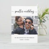 Kleinere trouwfoto aankondiging (Staand voorkant)