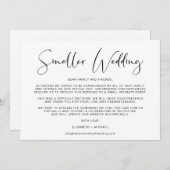 Kleinere Trouwplannen Gewijzigd Elegant Aankondiging (Voorkant / Achterkant)