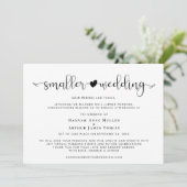 Kleinere Trouwplannen Gewijzigd Hart Aankondiging (Staand voorkant)