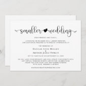 Kleinere Trouwplannen Gewijzigd Hart Aankondiging (Voorkant / Achterkant)