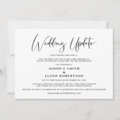 Kleinere trouwupdate Wijziging van plannen Elegant Aankondiging (Voorkant)