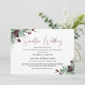 Kleinere Trouwvakantie Paarse Bessen Hulst Aankondiging (Staand voorkant)