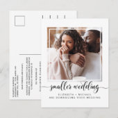 Kleinere Verkleinde Trouwfoto Aankondigingskaart (Voorkant / Achterkant)