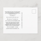 Kleinere Verkleinde Trouwfoto Eenvoudig Aankondigingskaart (Achterkant)