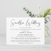 Kleinere Verkleinde Trouwplannen Gewijzigd Elegant Aankondiging (Staand voorkant)