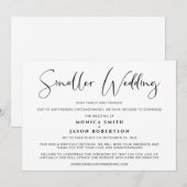 Kleinere Verkleinde Trouwplannen Gewijzigd Elegant Aankondiging (Voorkant / Achterkant)