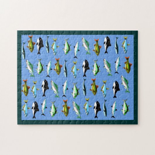 Kleinere vispuzzel legpuzzel (Horizontaal)