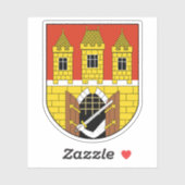 Kleinere wapen van Praag, Tsjechië Sticker (Vel)