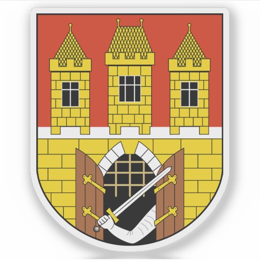 Kleinere wapen van Praag, Tsjechië Sticker (Voorkant)