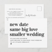 Kleinere Wedding Same Love Typografie Downsizing Aankondigingskaart (Voorkant / Achterkant)