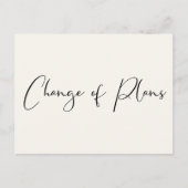 Kleinere weduwenwijziging van plannen van Cream El Aankondigingskaart (Voorkant)