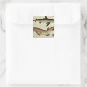 Kleinere zeehonden vierkante sticker (Tas)