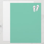 Kleingroene strandslippers bruiloft (Voorkant / Achterkant)