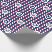 Kleinhandel Bedrijfs 4 juli gestreept logo tekst Cadeaupapier (Hoek)